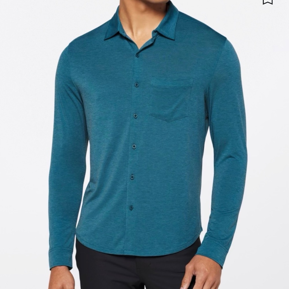 NWT Knoven Long Sleeve Blue Button Down Shirt M